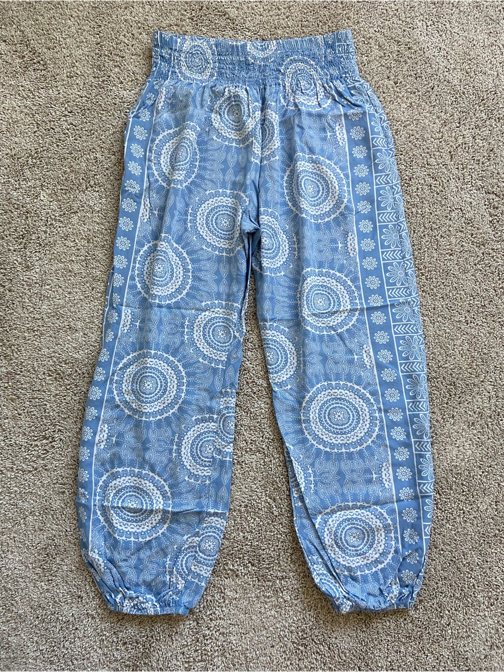 Lotus and Luna • Harem Pants Light Blue Mandala
